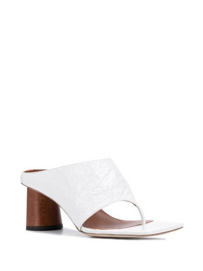 Rejina Pyo Lina mid sandals / white thonged sandal