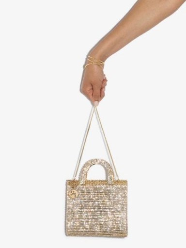 Rosantica Teodora cystal-embellished tote / small shimmering bags - flipped