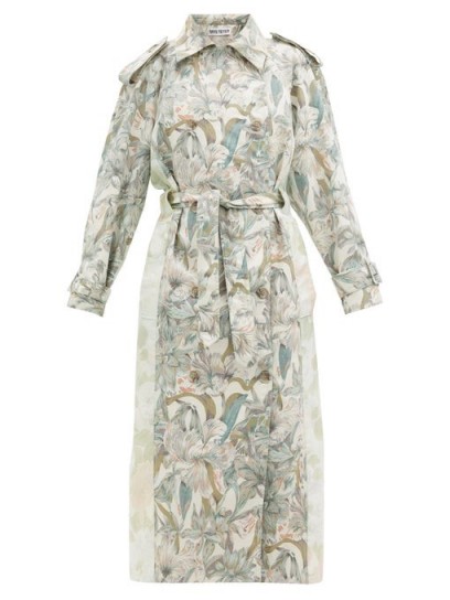 RAVE REVIEW Rue floral-print patchworked-cotton trench coat / mixed florals