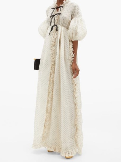 GIAMBATTISTA VALLI Ruffled polka-dot silk-organza gown – ruffle detail gowns