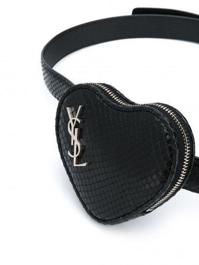 Saint Laurent snakeskin-effect heart-pocket belt ~ money belts ~ bum bags