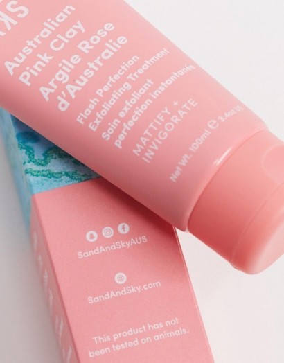 Sand & Sky Australian Pink Clay – Flash Perfection Exfoliating Treatment ~ facial beauty treatments