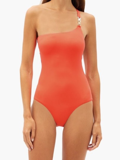 MELISSA ODABASH Seychelles one-shoulder swimsuit / orange swimsuits