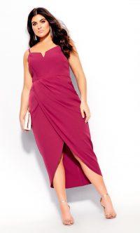 Sassy Notch Neck Dress – rosebud – lusted after shape, concealing whilst embracing your curvaceous silhouette