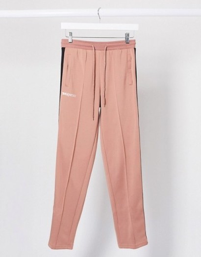 Sixth June relaxed joggers with side taping in salmon - flipped