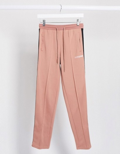 Sixth June relaxed joggers with side taping in salmon