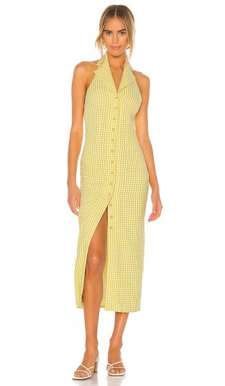 Song of Style Celia Maxi Dress Yellow Gingham / checked summer dresses