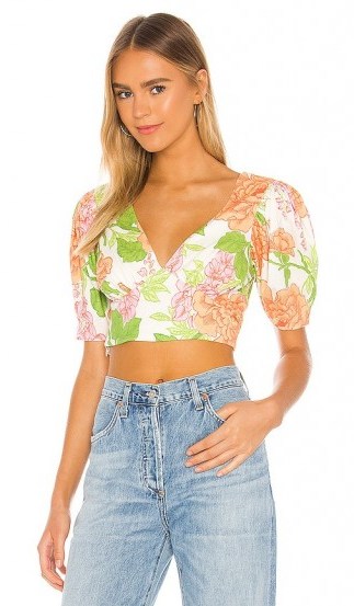 Song of Style Yvette Top / puff sleeve crop tops - flipped
