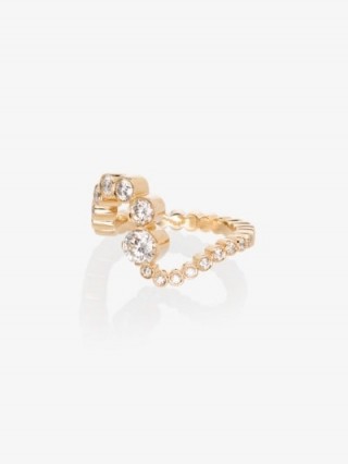 Sophie Bille Brahe 18K Yellow Gold Grand Ocean Ensemble Diamond Ring / wave inspired rings / diamonds