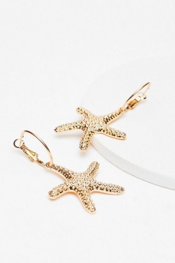 NASTY GAL Starfish Drop Earrings