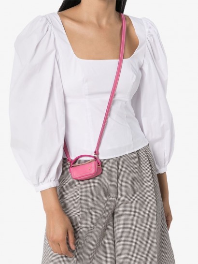STAUD Lana puff-sleeve top | white summer blouses
