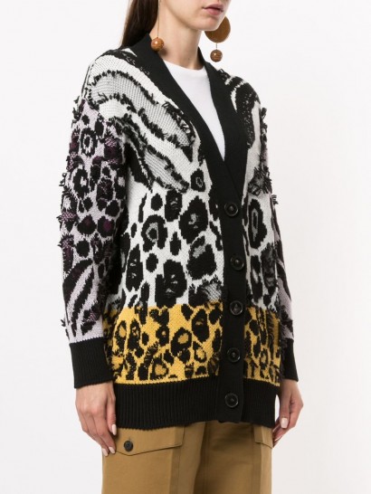 Stella McCartney multi-animal pattern knitted cardigan
