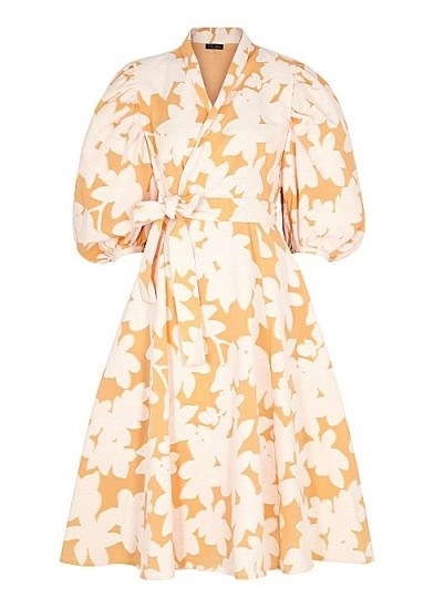 STINE GOYA Belinda cotton-blend jacquard wrap dress / flared dresses - flipped