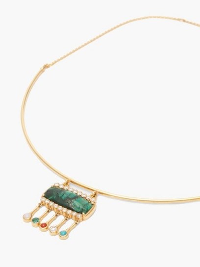 MUKHI SISTERS Sun Sational diamond & 18kt gold necklace / luxe pendant necklaces - flipped