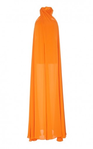 Staud Sycamore Wrap Gauze Wide-Leg ~ floaty orange jumpsuits ~ summer evening glamour