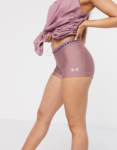 Under Armour Training booty shorts in rose pink - flipped
