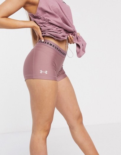 Under Armour Training booty shorts in rose pink