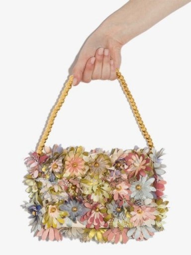 VANINA the inflorescent baguette bag / flower applique bags - flipped