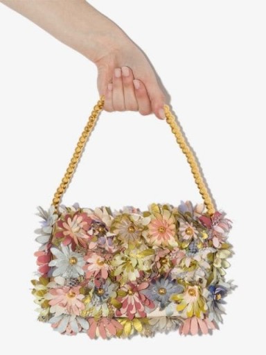 VANINA the inflorescent baguette bag / flower applique bags