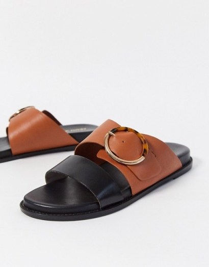 Vero Moda colourblock flat sandals - flipped
