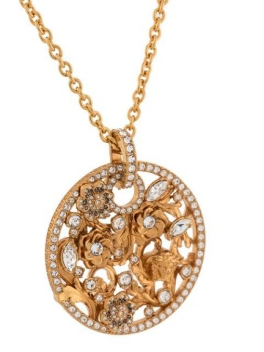 Versace crystal-embellished charm necklace / round disc pendants