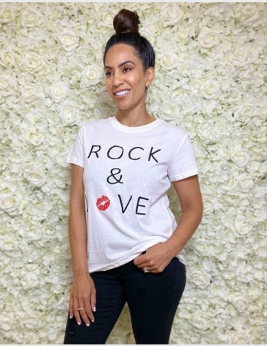 FOREVER UNIQUE White ‘Rock & Love’ Tee-Shirt / slogan tee