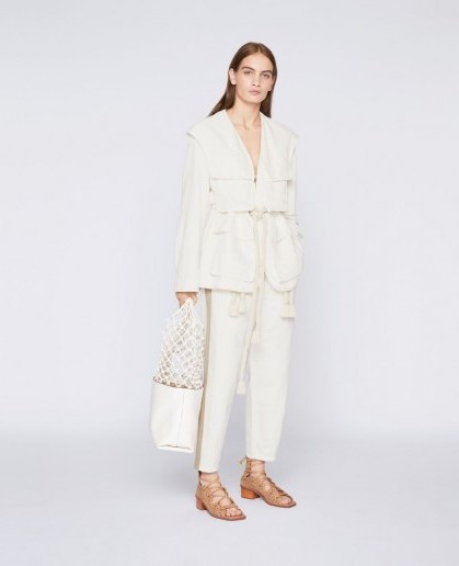 STELLA McCARTNEY Ania Compact Cotton Jacket ~ white jackets - flipped