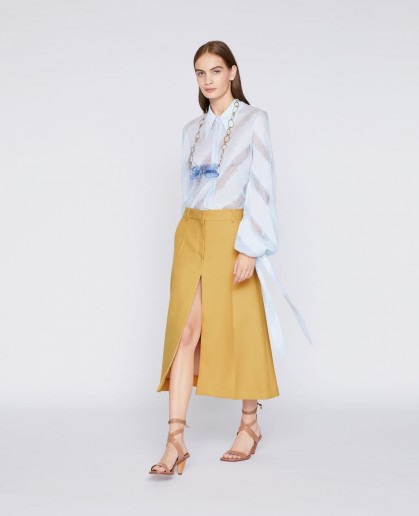 STELLA McCARTNEY Alisha Tailored Skirt ~ front slit A-line skirts