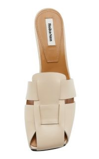 Reike Nen Woven Leather Mules in Neutral