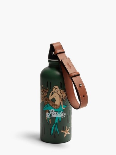 LOEWE PAULA’S IBIZA X SIGG Mermaid-print metal water bottle / green printed water bottles / mermaids