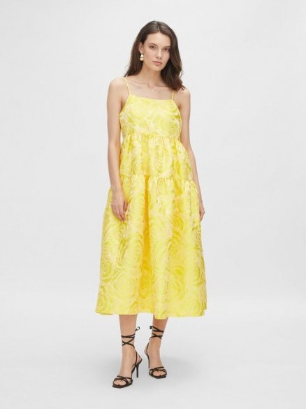 YASMINNIE MIDI DRESS Yellow – Vibrant Yellow / YAS dresses - flipped