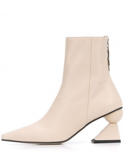 Yuul Yie sculpted heel ankle boots / contemporary heeled boot - flipped