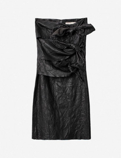 ZADIG&VOLTAIRE Jadi leather midi skirt ~ triple bow detail skirts