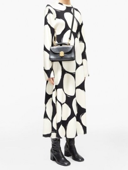 MARNI Abstract polka-dot midi dress ~ bold print dresses - flipped