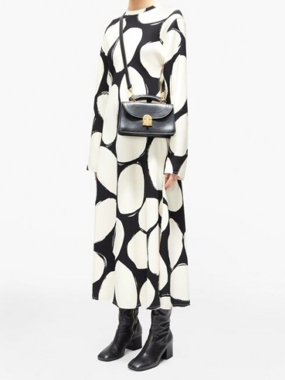 MARNI Abstract polka-dot midi dress ~ bold print dresses