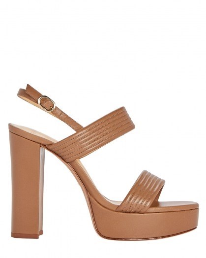 ALEXANDRE BIRMAN Veronica 120 Plateau Sandals | brown 70s look platforms - flipped