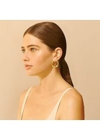 AMBER SCEATS Daphne earrings ~ textured hoops