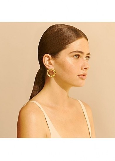 AMBER SCEATS Daphne earrings ~ textured hoops - flipped