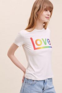 Sol Angeles Rainbow Love T-Shirt White / slogan t-shirts