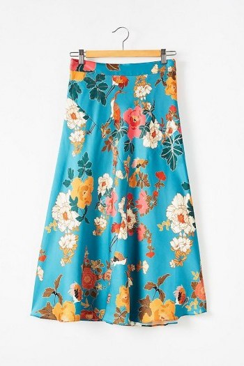 Kachel Almeria Floral Bias Slip Skirt - flipped