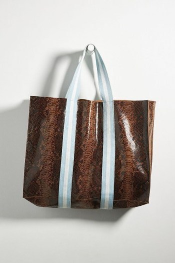 Anthropologie Kelly Oversized Tote Bag | brown leather bags - flipped