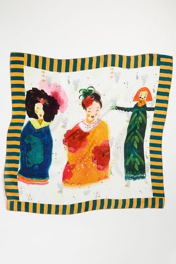 Anthropologie Doll Silk Scarf / printed scarves - flipped