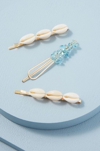 Anthropologie Shell Hair Clips Set / accessories - flipped