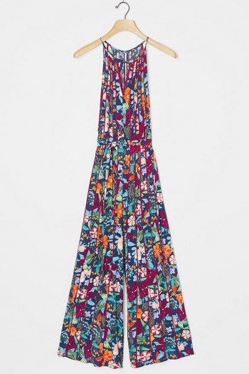 ANTHROPOLOGIE Martina Pleated Jumpsuit / floral jumpsuits - flipped