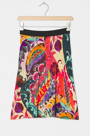 Aldomartins Knit Mini Skirt / colourful multi patterned skirts - flipped