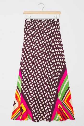 Franziska Maxi Skirt | Anthropologie / bold mixed print skirts - flipped