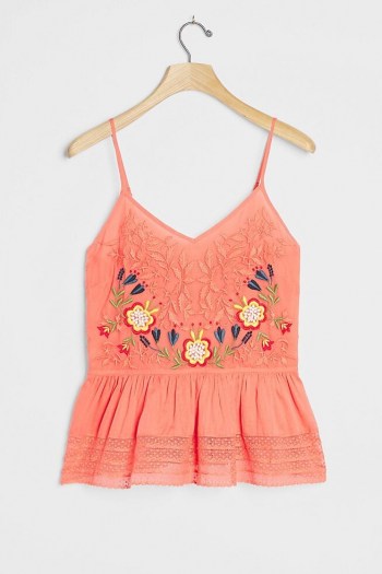 Seen Worn Kept Gia Embroidered Tank Coral