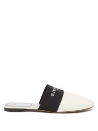 GIVENCHY Bedford logo-print leather slippers | chic designer flats