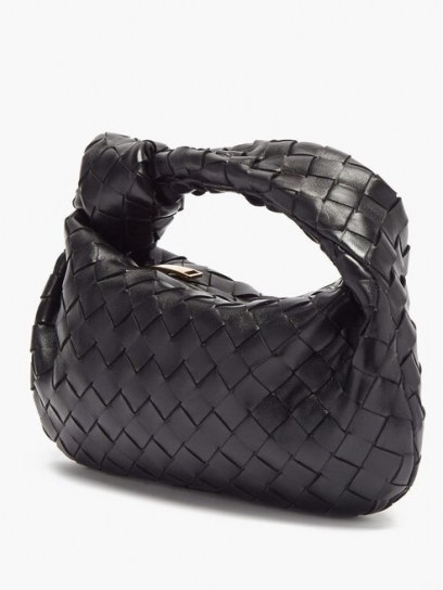 Rosie Huntington-Whiteley small black woven-leather handbag, BOTTEGA VENETA BV Jodie mini Intrecciato leather shoulder bag, 20 July 2020 | celebrity street style accessories | handbags