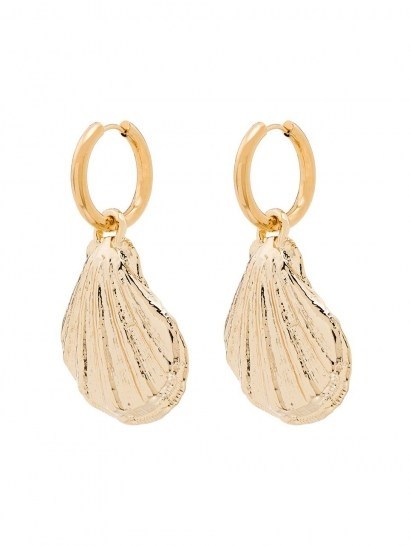 By Alona 18kt gold-plated Brigitte shell earrings / charm drops / shells - flipped